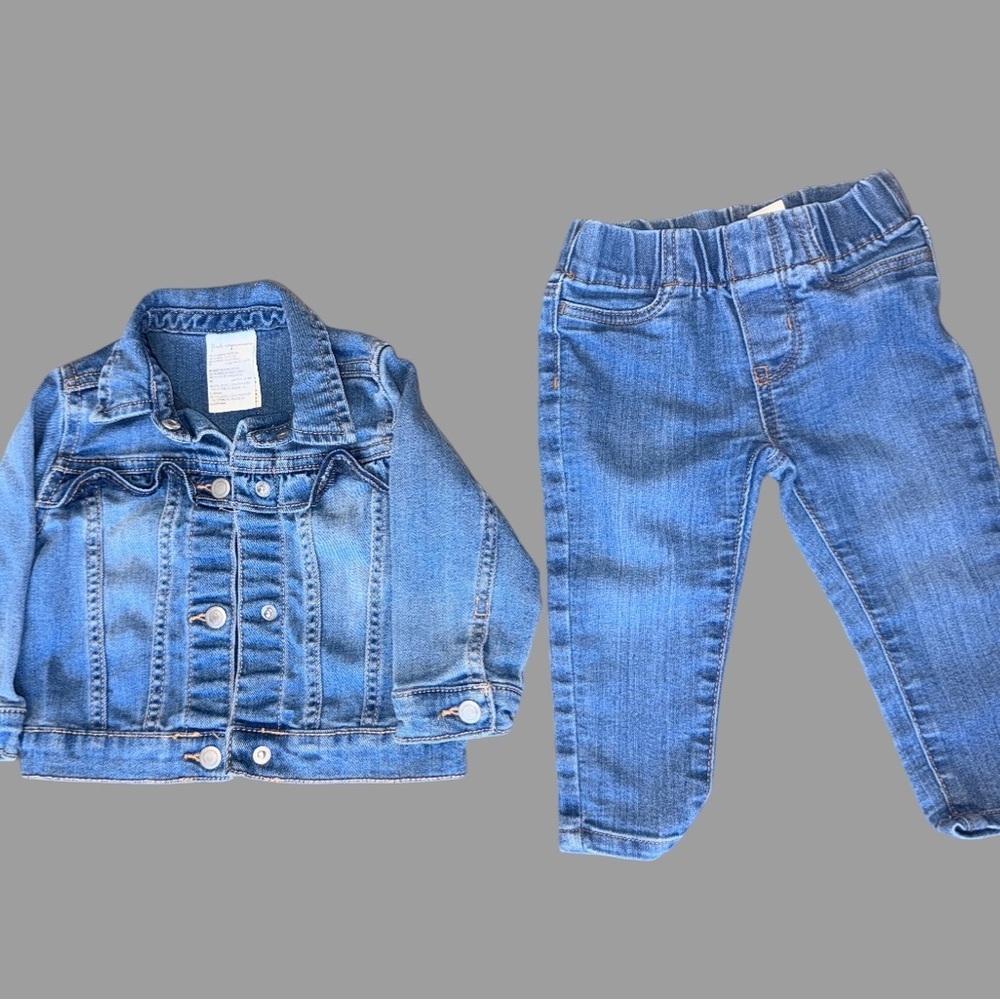 Toddler Girl Denim Bundle | 2 Pieces | 12 Months | Like New
